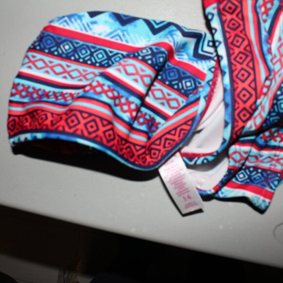 Red & Blue 2 Pcs Justice Bikini Swimsuit Size 14 - Picture 5 of 12